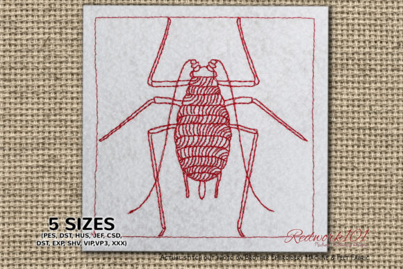 Aphid Redwork: A Unique Embroidery Design