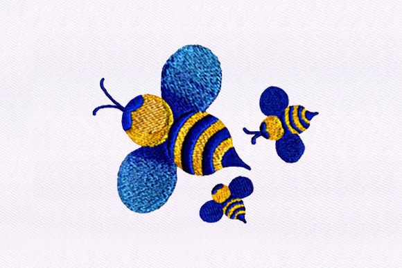 Charming Bees Embroidery Design