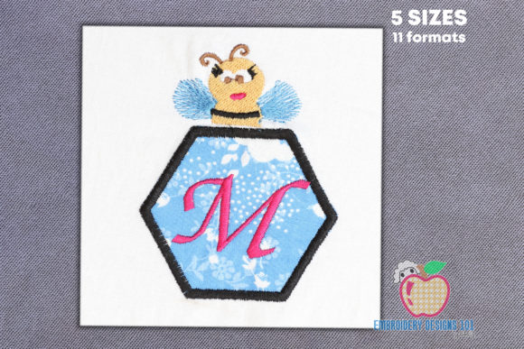 Honeybee and Frame Applique