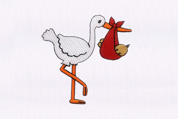 Stork Carrying Baby
